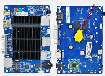 64GB βιομηχανική κύρια πλακέτα για μικρο-PC Intel Z8350 κάρτα γραφικών υψηλής ευκρίνειας διπλή οθόνη