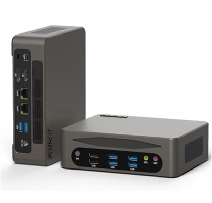 Μαύρο/Ασημένιο 256GB SSD Mini PC με διπλό λειτουργικό σύστημα (Windows 10/11 ή Android) I7-10th